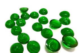 10 mm Swarovski Round Cabochon Cabs Article #2090/4 Vintage in Green Givre unfoiled
