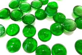 8 mm Swarovski Round Cabochon Cabs Emerald Givre unfoiled Article # 2090/4 Vintage Flat Back