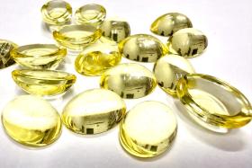 Swarovski 18x13 mm Vintage Jonquil Unfoiled Flat Back Oval Cabochon 2/6 Pieces