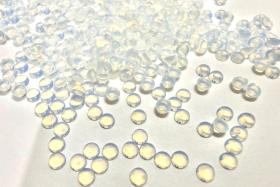 2.5mm White Opal unfoiled Swarovski Crystals, Flat Back Cabochons