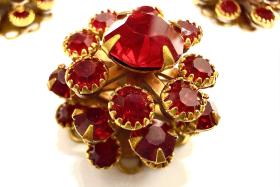 20mm Vintage brass  Swarovski three layers Design in Siam Embellishment DIY Supplies wedding decorations
