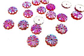 10mm Vintage Czech Crystal Flat Back Sew-On Stone Loch Rose