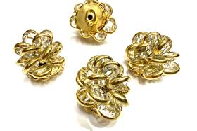 Vintage Crystal Flower Embellishment (26mm)