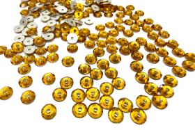 3mm Preciosa Crystal Topaz Flat Back Sew-On Stones