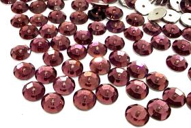 6mm Amethyst Lochrose Stones – Preciosa Flat Back Sew-On Stones , Czech Beads