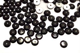7mm Jet Lochrose Stones – Preciosa Flat Back Sew-On Stones , Czech Beads