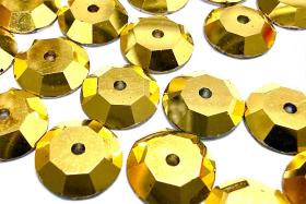 8mm Crystal Aurum Lochrose Stones – Preciosa Flat Back Sew-On Stones , Czech Beads