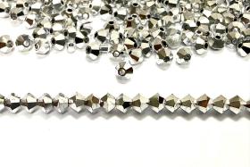Swarovski Crystal Bicones (2.5mm) Metallic 2X Comet Argent Light