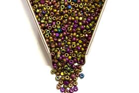 11/0 Opaque Gold Iris Charlotte Cut Beads, Jewelry Making