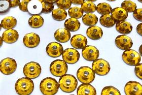 4mm Preciosa Crystal Topaz Flat Back Sew-On Stones