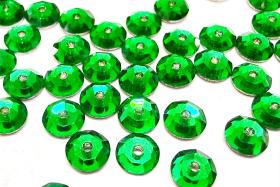 4mm Preciosa Crystal Emerald Flat Back Sew-On Stones