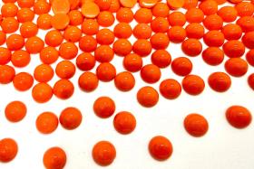 6mm Swarovski Round Cabochon Cabs Opaque Orange Unfoiled Article # 2090/4 Vintage Flat Back