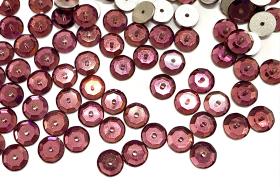 7mm Amethyst Lochrose Stones – Preciosa Flat Back Sew-On Stones , Czech Beads