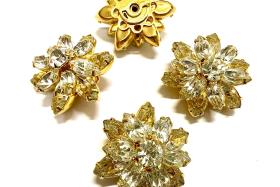 20 mm Vintage brass Swarovski Embellishment DIY Hair Bow Supplies wedding decorations