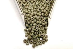 11/0 Matt Opaque Grey Charlotte Cut Beads, Czech Seed Beads