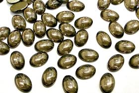 Swarovski Oval Cabochons Crystal Satin Foiled 6x4mm, 2190/4 Flat Back Glass Stones