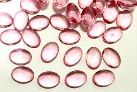 Swarovski 14x10 mm Vintage 2190 Light Rose Unfoiled Flat Back Oval Cabochon Cabs