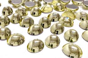 Swarovski 10x8 mm Vintage 2190 Jonquil Foiled Flat Back Oval Cabochon Cabs