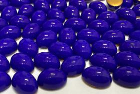 Swarovski 8x6 mm Vintage 2190 Navy Blue Foiled Flat Back Oval Cabochon Cabs