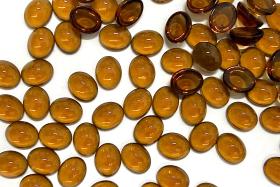 Swarovski 8x6 mm Vintage 2190 Smoked Topaz Unfoiled Flat Back Oval Cabochon Cabs