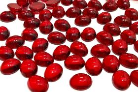 Swarovski 8x6 mm Vintage 2190 Siam Unfoiled Flat Back Oval Cabochon Cabs