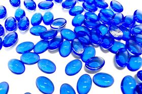 Swarovski Oval Cabochons Sapphire Unfoiled 6x4mm, 2190/4 Flat Back Glass Stones