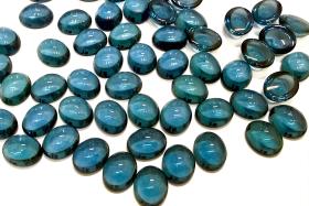 Swarovski 10x8 mm Vintage 2190 Montana Unfoiled Flat Back Oval Cabochon Cabs