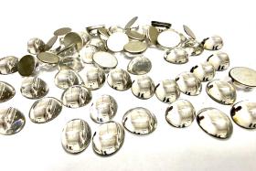 Swarovski 10x8 mm Vintage 2190 Crystal Foiled Flat Back Oval Cabochon Cabs