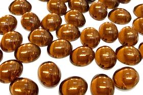 Swarovski 10x8 mm Vintage 2190 Smoked Topaz Foiled Flat Back Oval Cabochon Cabs