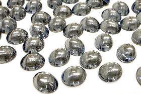 Swarovski 10x8 mm Vintage 2190 Light Sapphire Satin Foiled Flat Back Oval Cabochon Cabs