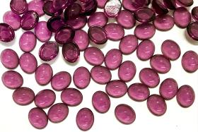 Swarovski Vintage Amethyst Unfoiled Cabochons, 12x10 mm Crystal Flat Back