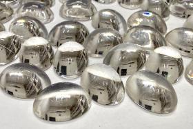 Swarovski 18x13 mm Vintage Crystal Unfoiled Flat Back Oval Cabochon 2/6 Pieces