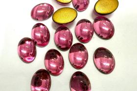 Swarovski 18x13 mm Vintage Rose Foiled Flat Back Oval Cabochon 2/6 Pieces
