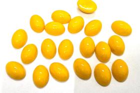 Swarovski 14x10 mm Vintage 2190 Primrose Unfoiled Flat Back Oval Cabochon Cabs