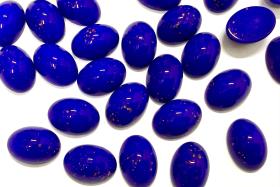 Swarovski 14x10 mm Vintage 2190 Lapislaz Unfoiled Flat Back Oval Cabochon Cabs