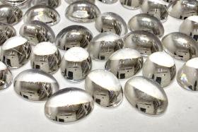 Swarovski 14x10 mm Vintage 2190 Crystal Unfoiled Flat Back Oval Cabochon Cabs
