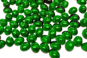 Swarovski 8x6 mm Vintage 2190 Emerald Foiled Flat Back Oval Cabochon Cabs