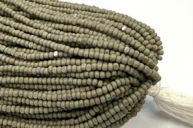 11/0 Charlotte Cut Beads, MATT Opaque Grey, 2.0mm Jewelry Beads