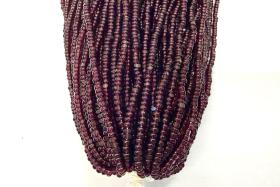 Transparent Deep Amethyst Charlotte Cut Glass Beads, 2.0mm, 11/0 Hanks