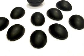 Swarovski 18x13 mm Vintage Jet Matt finish unfoiled Flat Back Oval Cabochon 2/6 Pieces