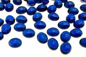 Swarovski 18x13 mm Vintage Dark Sapphire unfoiled Flat Back Oval Cabochon 2/6 Pieces