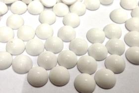8 mm Swarovski Round Cabochon Cabs Chalk White unfoiled Article # 2090/4 Vintage Flat Back