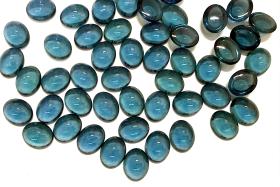 Swarovski Oval Cabochons Montana Unfoiled 6x4mm, 2190/4 Flat Back Glass Stones