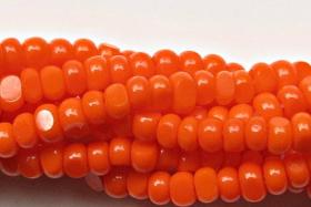 8/0 Charlotte Cut Beads 3MM Orange Opaque 10/20/50/250/500 Grams tangerine glass beads, jewelry supply, vintage findings, craft supply
