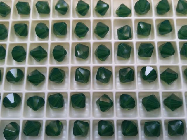 8 MM Palace Green Opal Swarovski Bicone beads Cuts 6/24/72/144 Pieces (393) PREMIUM MATERIALS, Jewlery making beads