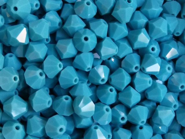 6/8 MM Turquoise Swarovski Bicone beads Cuts 6/12/24/36/72/144/288 Pieces (267) jewelry supplies, vintage findings, embroidery materials