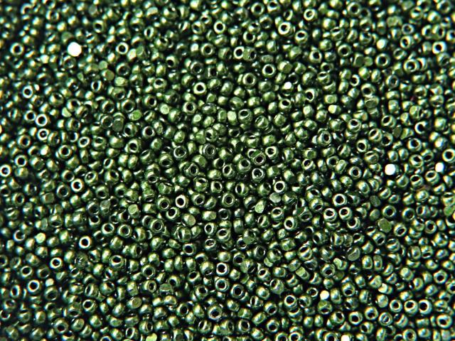 13/0 Charlotte Cut Beads Metallic Fern Green 5/10/20/50/250/500 Grams craft supplies, jewelry making, embroidery materials, vintage beads