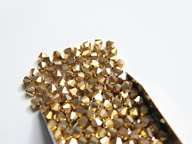 6 mm Aurum Gold Preciosa Vintage Bicones 12/36/72/144/288 Pieces Jewelry making beads Made in Czech Republic rare findings, jewelry making