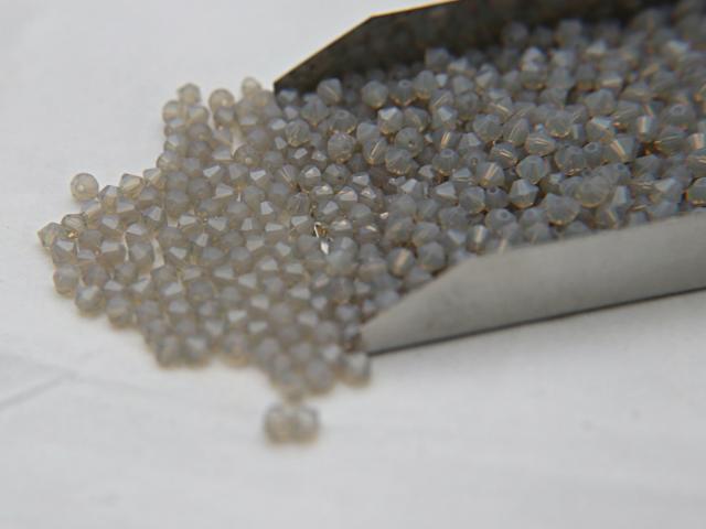 4/5mm Light Grey Opal Swarovski Bicone Beads 12/36/72/144/432/720 Pieces (383) jewelry supplies, embroidery materials