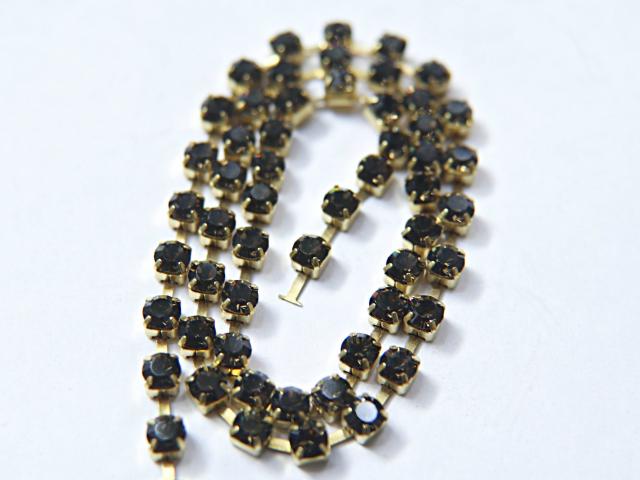 18ss Swarovski Rhinestone Chain in Mocca (4.2mm) 0.5/1/2/5 Meters Bridal Supplies, Jewelry Making, vintage findings, embroidery materials